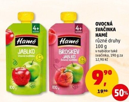 Kapsička ovocná svačinka Hamé