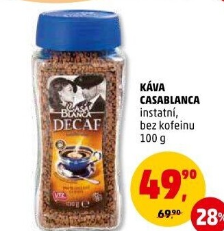 Káva bez kofeinu Casablanca