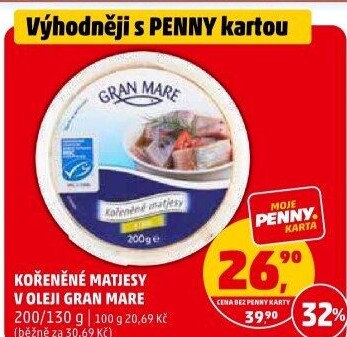 Matjesy kořeněné v oleji Gran Mare