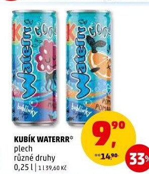 Ochucená voda Waterrr Kubík