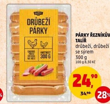 Párky drůbeží Řezníkův Talíř
