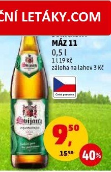 Pivo světlý ležák 11° Svijanský Máz Svijany