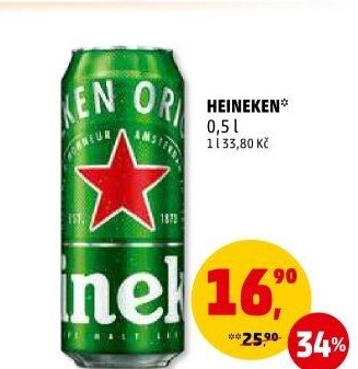 Pivo světlý ležák Heineken