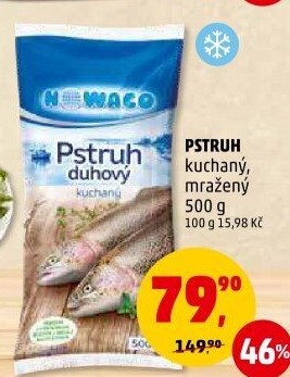 Pstruh kuchaný mražený Nowaco