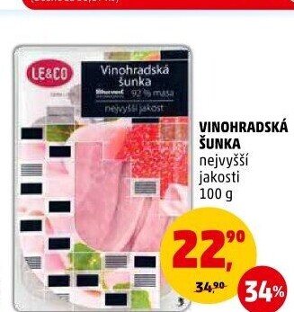 Šunka vinohradská nejvyšší jakosti LE&amp