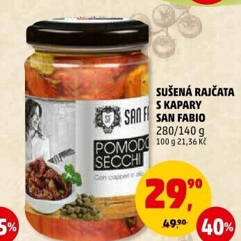 Sušená rajčata v oleji s kapary San Fabio