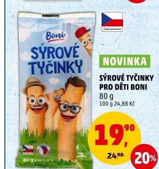 Sýrové tyčinky pro děti Boni