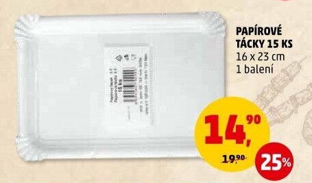 Tácky papírové