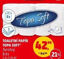 Toaletní papír 3vrstvý Topa Soft