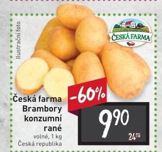 Brambory konzumní rané Česká farma
