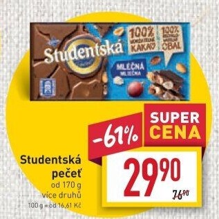 Čokoláda Studentská pečeť Orion