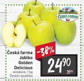 Jablka Golden Delicious Česká Farma