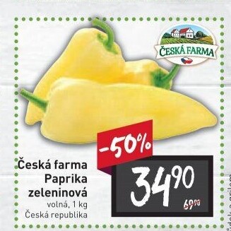 Paprika bílá Česká farma