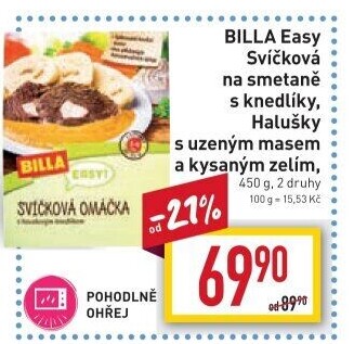 Svíčková na smetaně Easy Billa