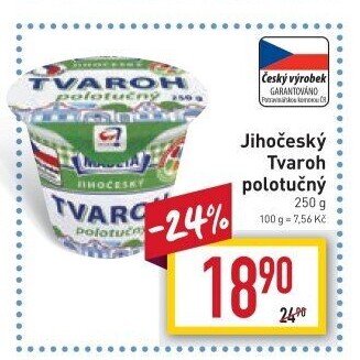 Tvaroh polotučný Jihočeský Madeta