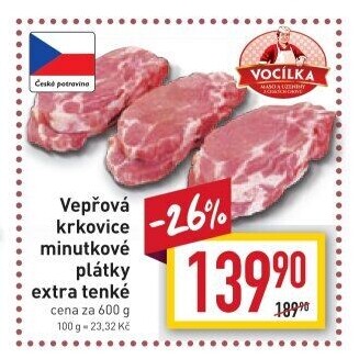 Vepřová krkovice bez kosti Vocílka