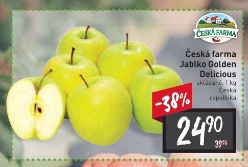 Jablka Golden Delicious Česká Farma