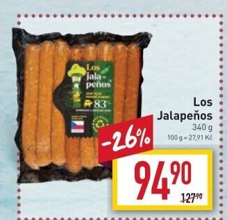 Klobásy na grilování Los Jalapeňos Kostelecké uzeniny