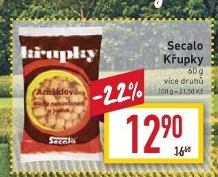 Křupky arašídové Secalo