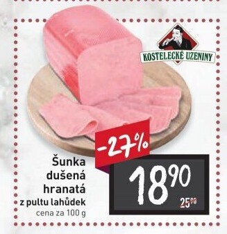Šunka dušená hranatá Kostelecké uzeniny