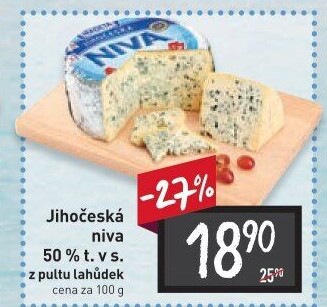 Sýr Niva Jihočeská 50% Madeta