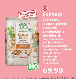 Arašídy pražené bio EnerBio