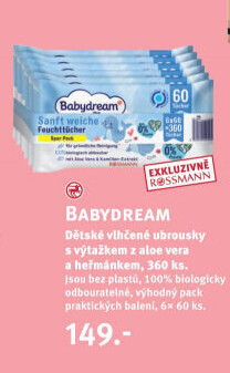 Vlhčené ubrousky dětské Babydream