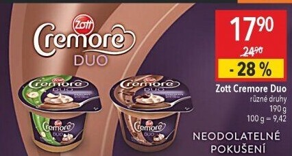 Dezert Cremore Duo Zott
