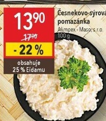 Sýrová pomazánka s česnekem