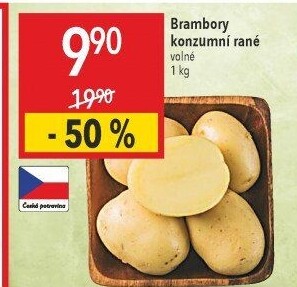 Brambory konzumní rané