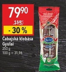Čabajská klobása Gyulai