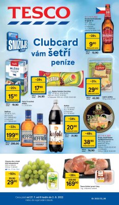 akční leták Tesco 27.7.2022-2.8.2022