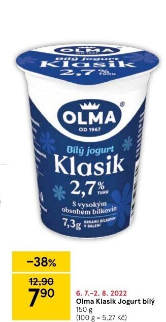 Bílý jogurt Klasik Olma