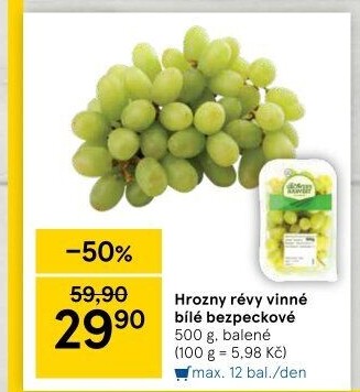 Hrozny bílé bezsemenné The Grower'