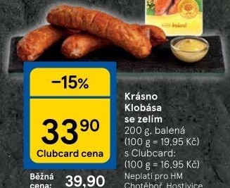Klobása se zelím Krásno