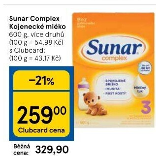 Kojenecká výživa Sunar Complex