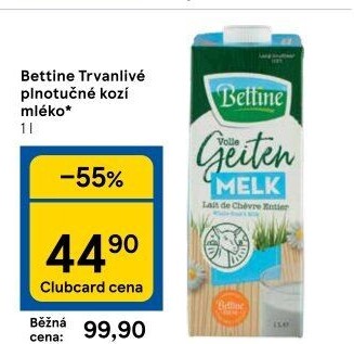Kozí mléko trvanlivé Bettine - 3,5% plnotučné