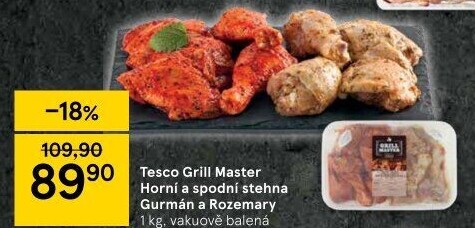 Marinovaná kuřecí stehna Gurmán a Rozemary Grill Master Tesco