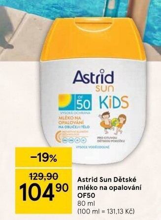Mléko dětské na opalování OF 50 Astrid Sun