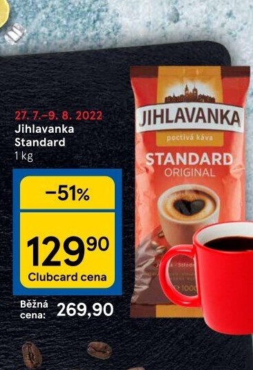 Mletá káva Standard Jihlavanka