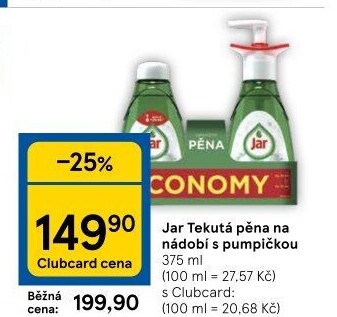 Pěna na nádobí Jar