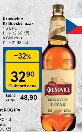 Pivo světlé Královský ležák 12° Krušovice
