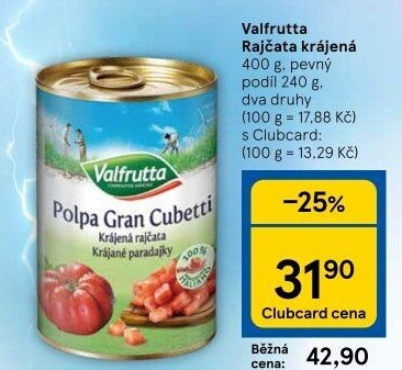 Rajčata krájená Valfrutta