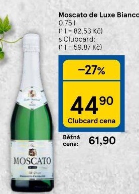 Sekt Bianco De Luxe Moscato