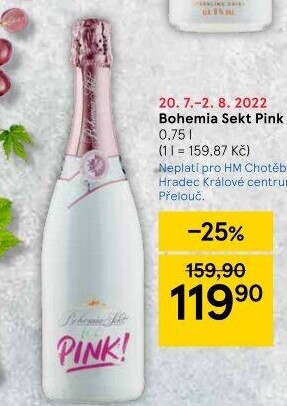 Sekt Pink Ice Bohemia Sekt