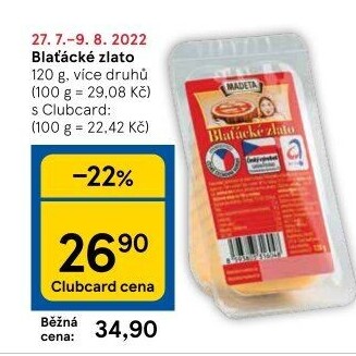 Sýr Blaťácké zlato Madeta