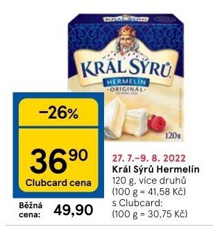 Sýr Hermelín Král sýrů