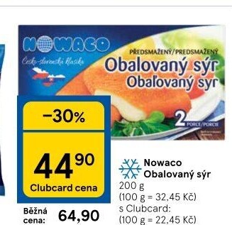 Sýr obalovaný mražený Nowaco