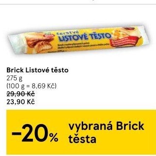 Těsto listové rozválené Brick