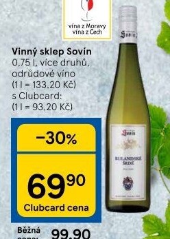 Vína Vinný sklep Sovín